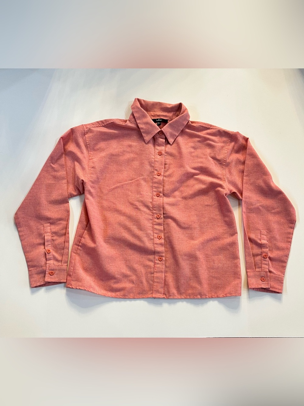 Lulu's Coral Pink Button-Down Shirt, size small